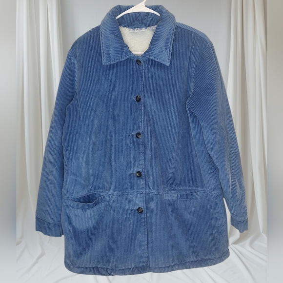 Blair Jackets & Blazers - Blair Blue Corduroy Teddy Jacket. Vintage 90's. Size L